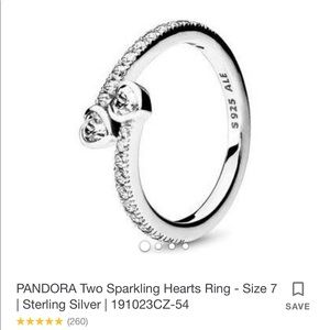 Pandora two heart ring